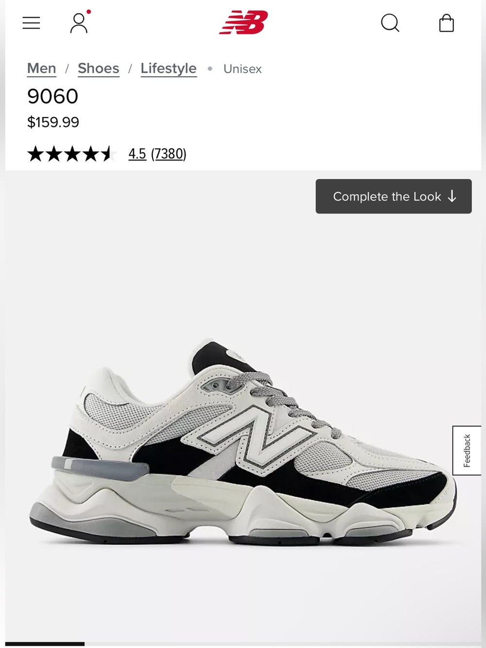 New Balance 9060 Unisex White & Black Lifestyle Sneakers